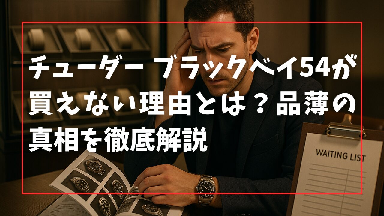 チューダー ブラックベイ54が買えない理由とは？品薄の真相を徹底解説