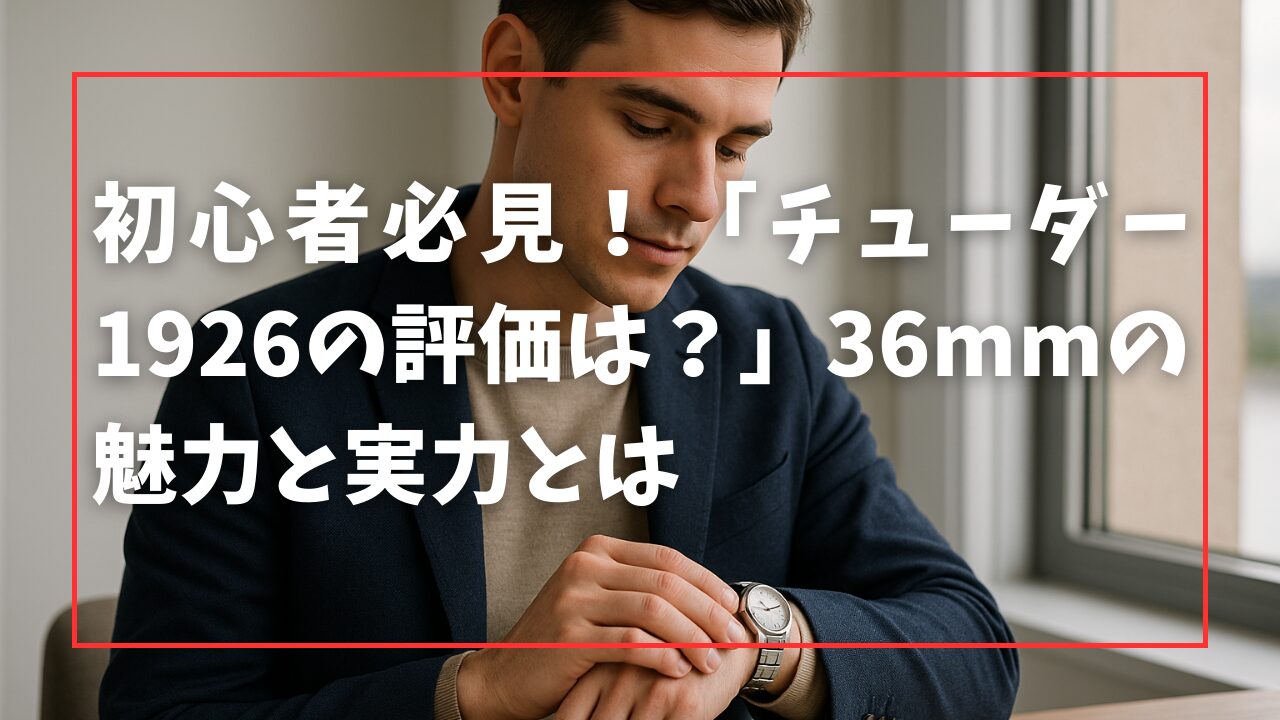初心者必見！「チューダー1926の評価は？」36mmの魅力と実力とは