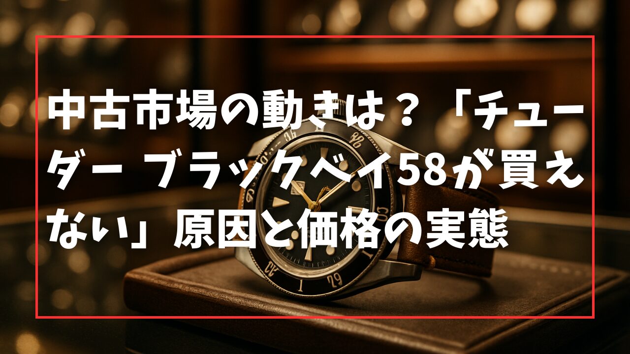 中古市場の動きは？「チューダー ブラックベイ58が買えない」原因と価格の実態