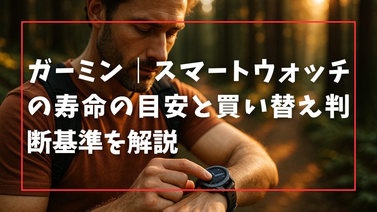 ガーミン｜スマートウォッチの寿命の目安と買い替え判断基準を解説