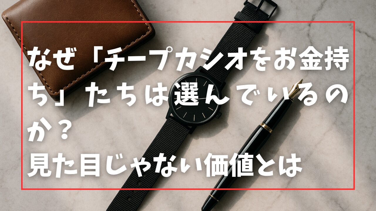 なぜ「チープカシオをお金持ち」たちは選んでいるのか？見た目じゃない価値とは