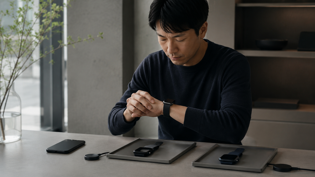 iPhoneとの相性や装着感、充電器を確認してスマートウォッチを一台に絞る日本人
