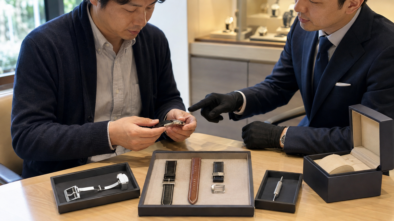 IWC向けDバックルと革ベルトの適合サイズや交換費用を確認する日本人