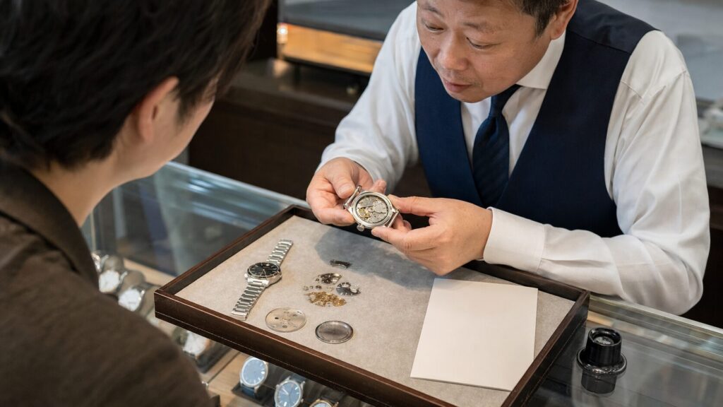 オーバーホール済み中古時計の表記だけでなくムーブメントと交換部品を確認