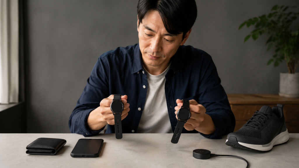 スマートフォン連携向けとスポーツ向けのスマートウォッチを比較する日本人