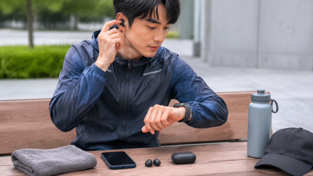 スマホ操作・本体保存・単体再生からスマートウォッチの音楽方法を選ぶ場面