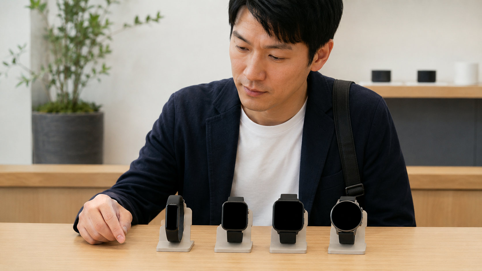 価格帯と用途が異なるXiaomi系スマートウォッチ候補を比較する日本人ユーザー