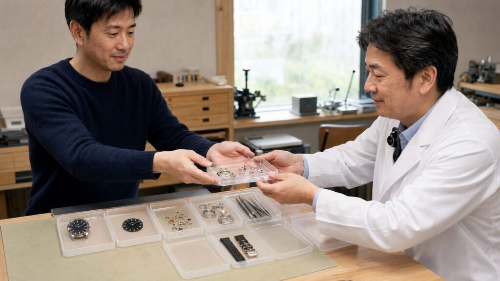 DIYを中止した時計をオーバーホール専門店へ安全に依頼する準備