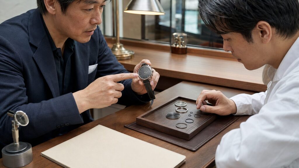 ゼニスのオーバーホール見積もりで症状と希望を伝える日本人オーナー