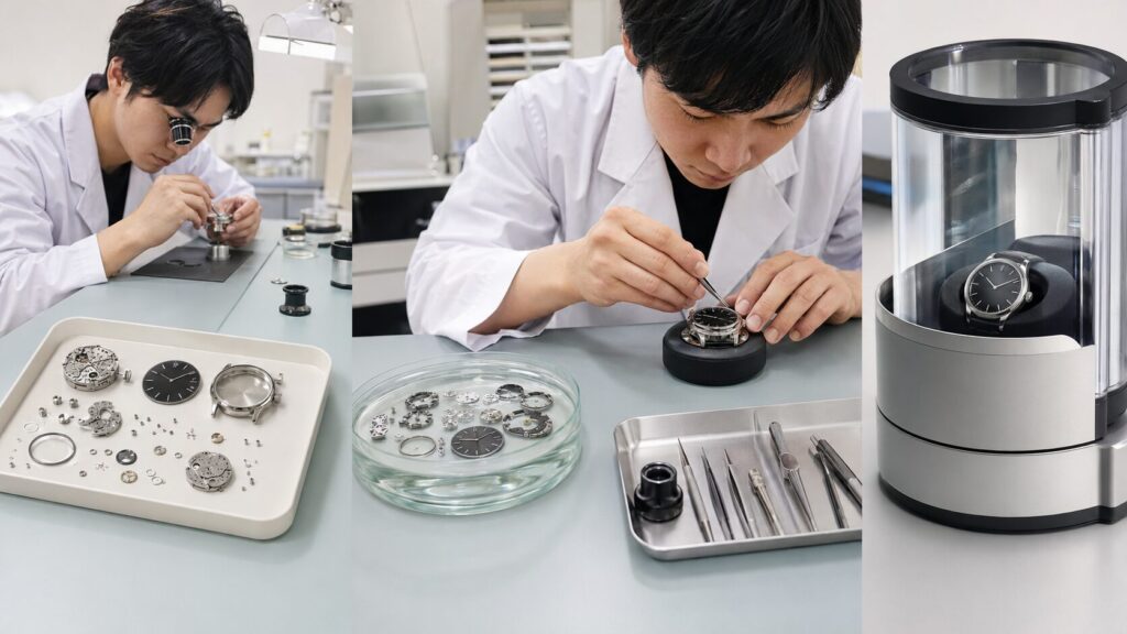 ゼニスの正規オーバーホールを想定したクロノグラフ整備工程
