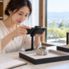 高級腕時計をスマートフォンで丁寧に撮影するイメージ